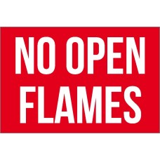 No Open Flames Sign No Open Flames Sign